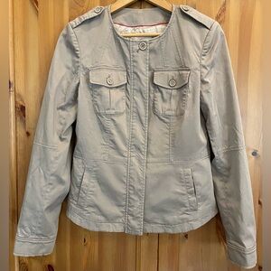 Banana Republic Heritage collection Taupe zip up jacket women’s 8
